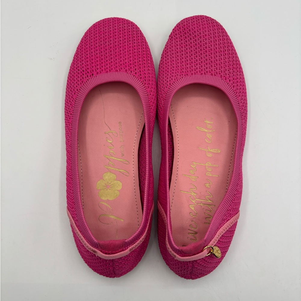 Joybees Pink Knit Slip-On Flats | Lightweight Comfort Shoes | Women’s